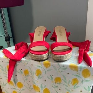 Dream Pairs Red Espadrille Sandals